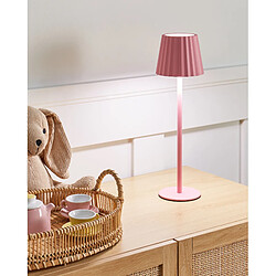 Beliani Lampe à poser en métal rose pastel POMBEIRO