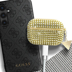 Acheter Guess Maroquinerie Guess Coque Scintillant pour AirPods Pro avec Charm au logo 4G Triangle Dorée