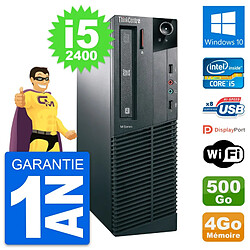 PC Lenovo ThinkCentre M81 SFF Intel i5-2400 RAM 4Go Disque 500Go Windows 10 Wifi - Occasion