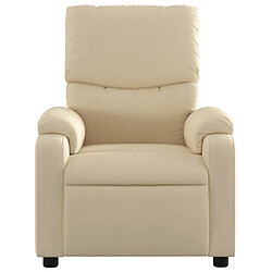 Avis Maison Chic Fauteuil inclinable,Fauteuil luxe de relaxation Crème Tissu -MN14033