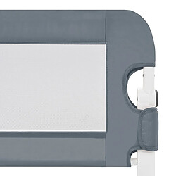 vidaXL Barrière de sécurité de lit enfant Gris 180x42 cm Polyester pas cher