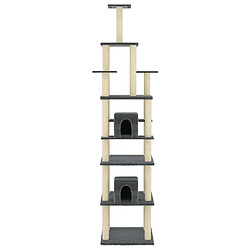 Acheter Arbre à chat avec griffoirs,niche pour chat en sisal Gris foncé 216 cm -MN94385