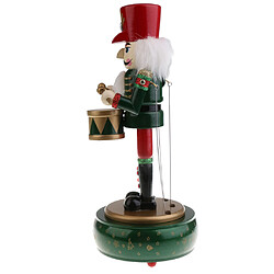 30cm en bois casse-noisette batteur boîte à musique liquidation jouet décor de Noël jouet - vert