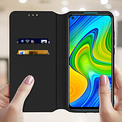 Avis Avizar Housse Xiaomi Redmi Note 9 Étui Folio Portefeuille Fonction Support noir