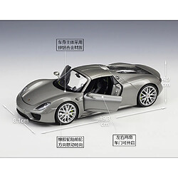 Universal 1: 24 Porsche 918 Concept Coupe Simulation Moulée sous pression Modèle de voiture en alliage Jouets décoratifs pour enfants |(Argent) pas cher