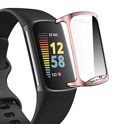 Coque en TPU ENKAY électroplaqué, rose pour votre Fitbit Charge 5