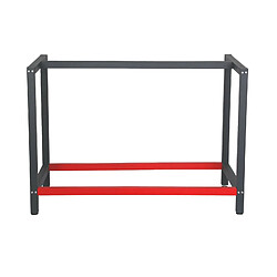 Helloshop26 Pied établi 100 cm acier anthracite rouge support bureau emballage atelier 16_0002507