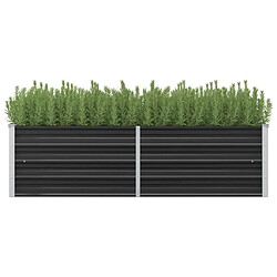 Maison Chic Jardinière,Lit surélevé de jardin - Bac à fleurs - pot de fleur Anthracite 160x40x45 cm Acier galvanisé -GKD24671