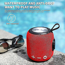 Universal Tissu de tissu extérieur portable sans fil Bluetooth 360 HD IPX7 MAH imperméable | Enceintes extérieures (rouge)