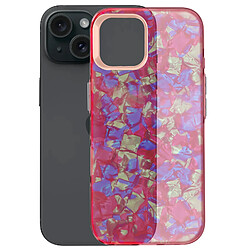 Avizar Coque pour iPhone 15 Antichoc Souple Tutti Frutti Rose