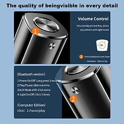 Universal Bluetooth 5.0 haut-parleur lecteur multimédia haut-parleur vertical de bureau mini lecteur de musique d'ordinateur central alimenté par USB optique | haut-parleur portable (noir) pas cher