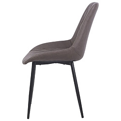 Beliani Set de 2 Cuir PU Chaise de salle à manger Marron foncé MARIBEL pas cher