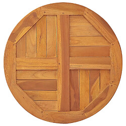 Avis vidaXL Dessus de table Bois de teck solide Rond 2,5 cm 80 cm