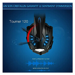 Chrono Casque Gamer Micro Casque PS4 Gaming, Casque Gaming avec Micro pour PC PS4 Xbox et Switch(Bleu) pas cher