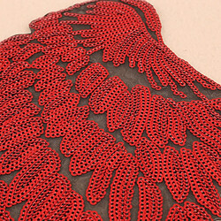 Acheter Wewoo Rouge une paire de paillettes aile de plume forme autocollant de patch de vêtements bricolage accessoires de vêtementtaille petit 20.5 x 10cm