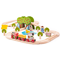 Bigjigs Rail Ensemble de train de ferme en bois