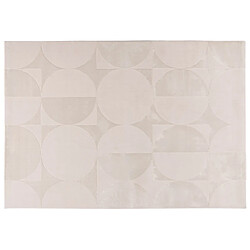 Lisa Design Telio - tapis rectangulaire motif géométrique - beige