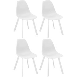 Proloisirs Chaises d'extérieur aluminium et résine Jato (Lot de 4) blanc. Chaises d'extérieur aluminium et résine Jato (Lot de 4) blanc