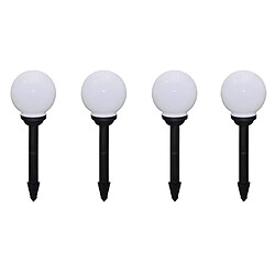 vidaXL 8 pcs Lampes d'allée d'extérieur à LED 15 cm et piquet au sol