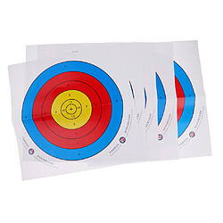 Cible 5x Tir à L'arc Fait Face à Papier épais Pour Recurve Bow Arbalète 40 * 40cm