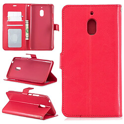 Wewoo Housse Coque Crazy Horse Texture Horizontal Etui en cuir avec support et fentes pour cartes et portefeuille et cadre photo Nokia 2.1 rouge