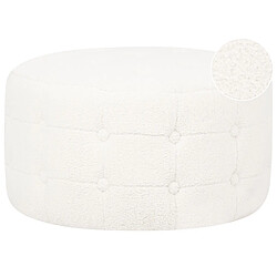 Beliani Pouf TAMPA Blanc Bouclé 55 cm 55 cm 