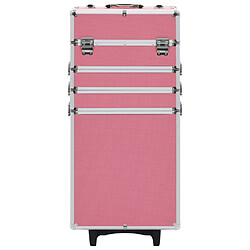 vidaXL Chariot de maquillage Aluminium Rose