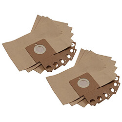 vhbw 10x Sacs compatible avec Kärcher Robocleaner RC 4.000, RC 3000 aspirateur - papier, 24,5cm x 20,5cm marron