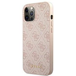 Guess Maroquinerie Guess 4G Metal Gold Logo - Coque pour iPhone 12 / iPhone 12 Pro (rose(