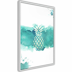 Paris Prix Affiche Murale Encadrée Pastel Pineapple 20 x 30 cm Blanc