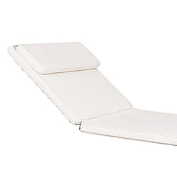 Mes Coussin 62x200 cm pour bain de soleil en coton blanc