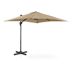 Helloshop26 Parasol déporté - taupe - rectangulaire - 250 x 250 cm - inclinable et pivotant 14_0007595