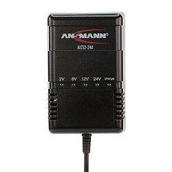 Chargeur automatique pour batteries au plomb ANSMANN ALCS 2-24A 2V 6V 12V 24V + pinces crocodile + Testeur de batterie de voiture