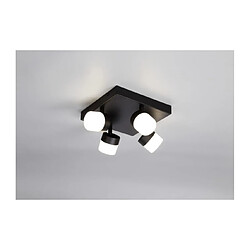 Avis Luminaire Center Plafonnier Spot Noir 4 ampoules 10,7cm