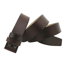 Avis Ceinture En Cuir Sangle De Ceinture à Pression 1,5 `` (38 Mm) Large Ceinture Sans Boucle Café