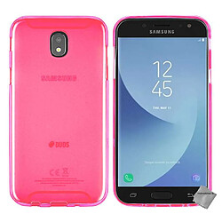 Htdmobiles Coque silicone gel fine pour Samsung Galaxy J5 (2017) + verre trempe - ROSE