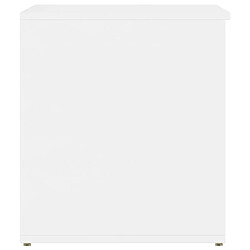 Acheter vidaXL Coffre de rangement Blanc brillant 84x42x46cm Bois d'ingénierie