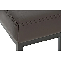 Acheter Decoshop26 Tabouret de bar en synthétique marron pieds en métal noir design moderne 10_0000429