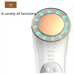 Acheter Chrono Massage du visage Appareil de beauté Masque facial à LED Anti-rides Thérapie par la lumière bleue Nettoyage des pores Détoxification Appareil de rajeunissement de la peau par photons(Blanc)