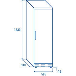 COOLHEAD Armoire Réfrigérée Positive Blanche - 350 L - Cool Head pas cher