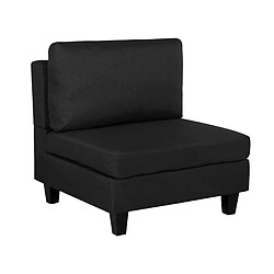 Beliani Module fauteuil en tissu noir pour canapé FEVIK