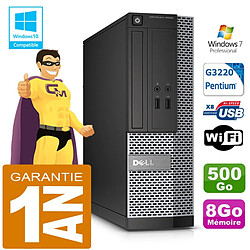 PC DELL 3020 SFF Intel G3220 Ram 8Go Disque 500 Go Graveur DVD Wifi W7 - Occasion