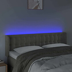 Acheter Maison Chic Tête de lit scandinave à LED,meuble de chambre Gris clair 147x16x78/88 cm Velours -MN95149