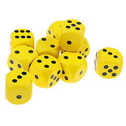 Acheter 10x Dés En Bois D6 Dés à Six Faces En Pointillé Pour Donjons Et Dragons Jaune