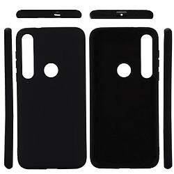 Wewoo Coque Pour Motorola G8 Play / One Macro Solid Color Liquid Silicone Case Housse de protection antichoc Noir