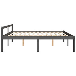 Acheter vidaXL Lit pour personne âgée sans matelas 200x200 cm bois pin massif