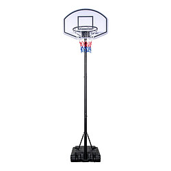 ANGEL SPORTS | Panier de Basket sur Pied | 190-260 cm | Noir et BLANC | A partir de 6 ans et + | Facile à déplacer | Jeux Plein Air | Panier de Basket