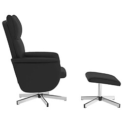 Avis vidaXL Fauteuil inclinable avec repose-pied noir similicuir