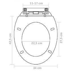 vidaXL Abattant WC avec frein de chute 2 pcs Plastique Blanc pas cher