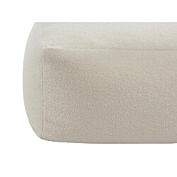 Acheter Vente-Unique Pouf en tissu bouclette blanc SIRIETO